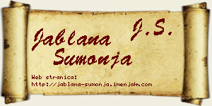 Jablana Šumonja vizit kartica